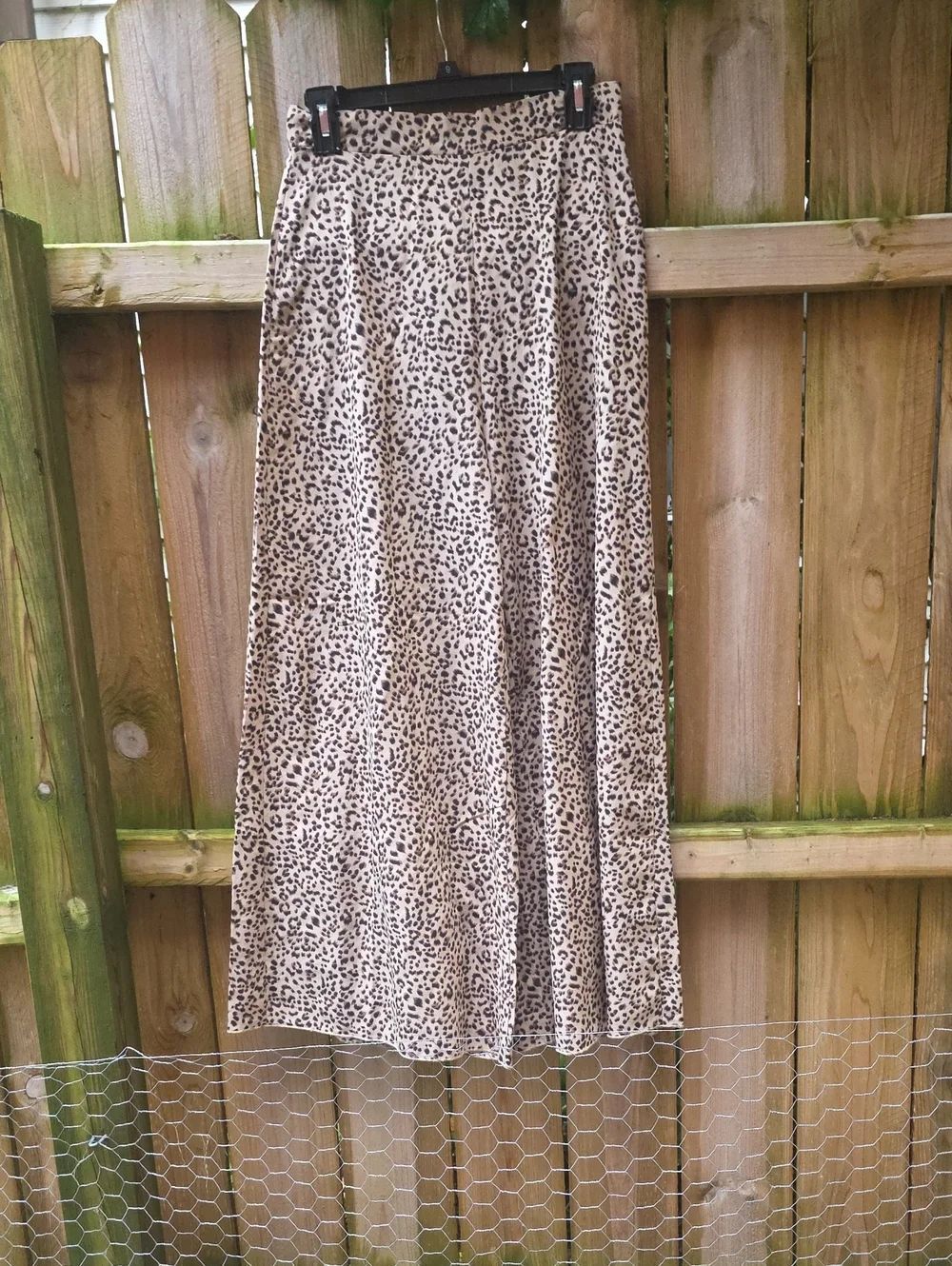 SHEIN Beige & Black Leopard Print Pants
